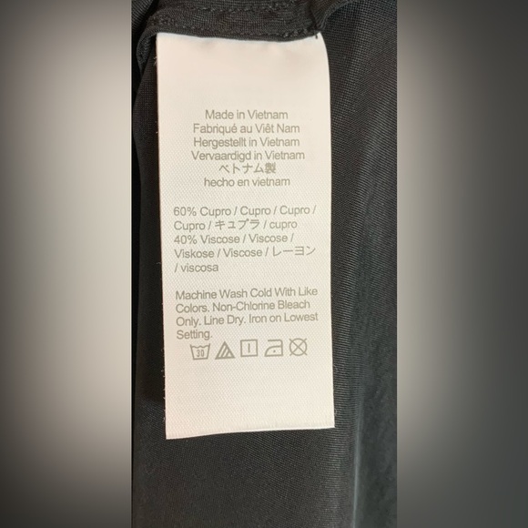 J. Crew Gwyneth Black cupro Drape Neck slip Y2K 90s dress Size 24 0153 - Picture 5 of 8